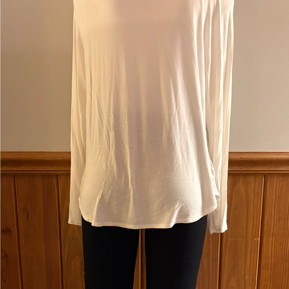 Elegant Cream Cowl Neck Tunic - Picture 4 of 6